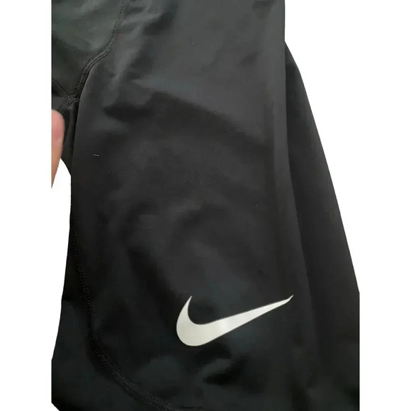 Nike Pro Dri Fit Black Elastic Waist Capri Activewear Leggings Size Large - Picture 3 of 8